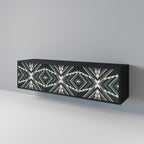 DIMENSION DELIGHTS 3-Door TV Stand in Black Finish