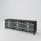 DIMENSION DELIGHTS 3-Door TV Stand in Black Finish