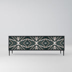 DIMENSION DELIGHTS 3-Door TV Stand in Black Finish