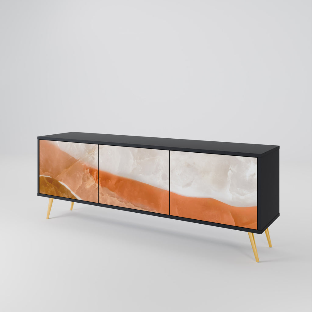 SANDHILLS SPLENDOR 3-dörrars TV-bänk i svart finish