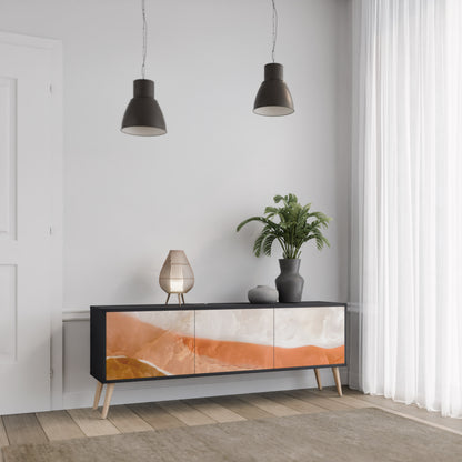 SANDHILLS SPLENDOR 3-dörrars TV-bänk i svart finish