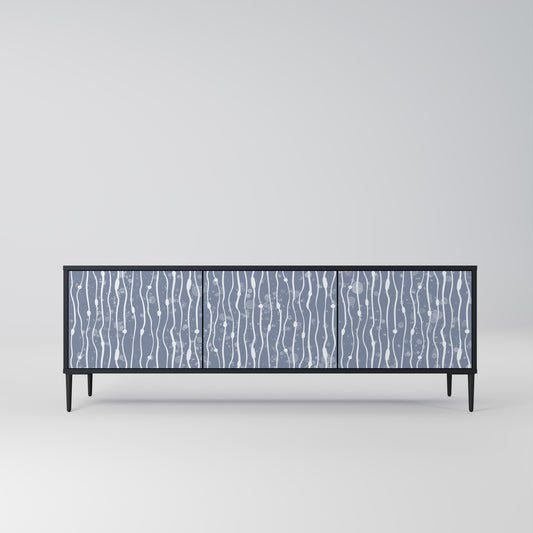 GRAPHITE RAIN 3-dörrars TV-bänk i svart finish