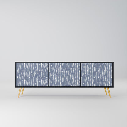 GRAPHITE RAIN 3-dörrars TV-bänk i svart finish