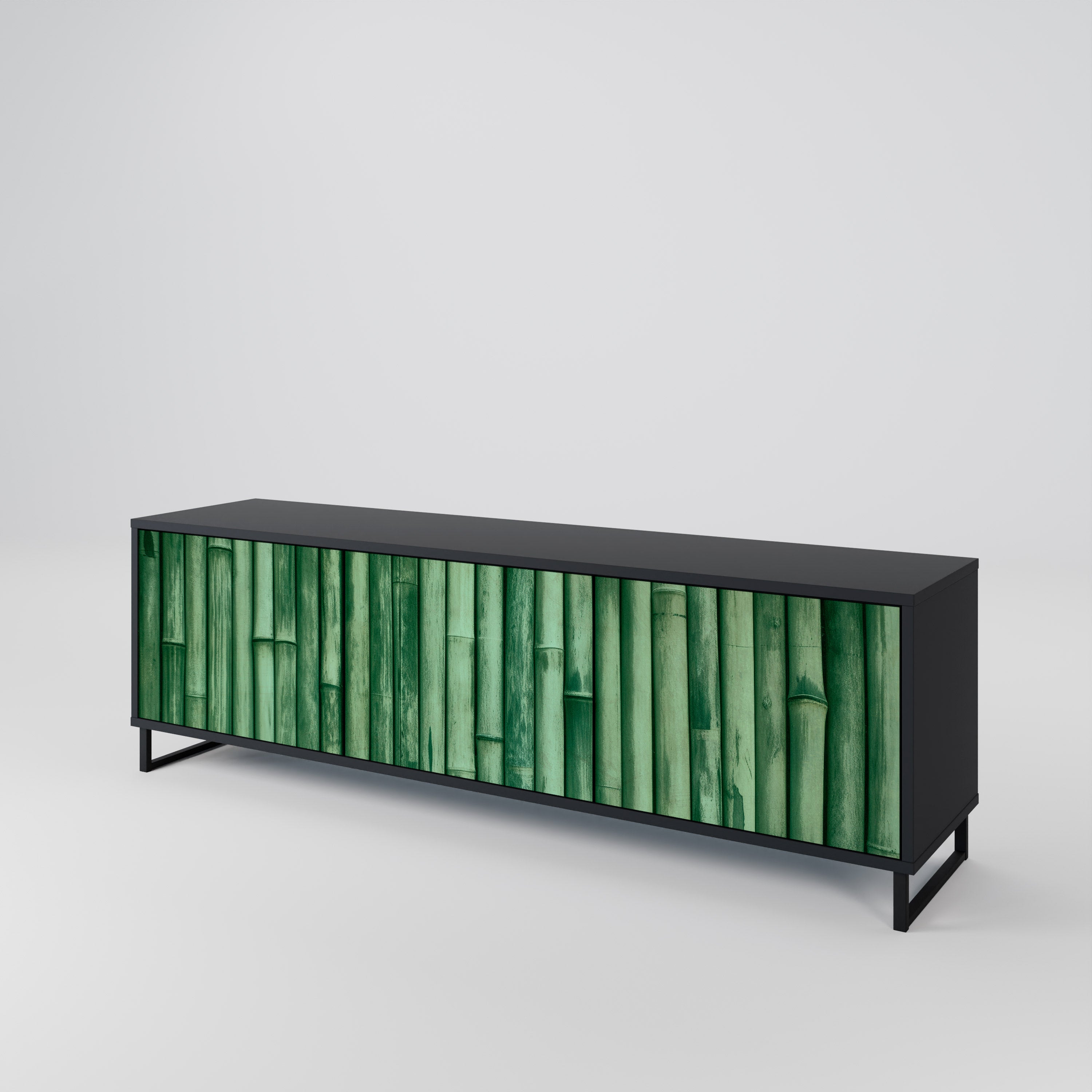 NATURAL GREEN TV-bänk med 3 dörrar