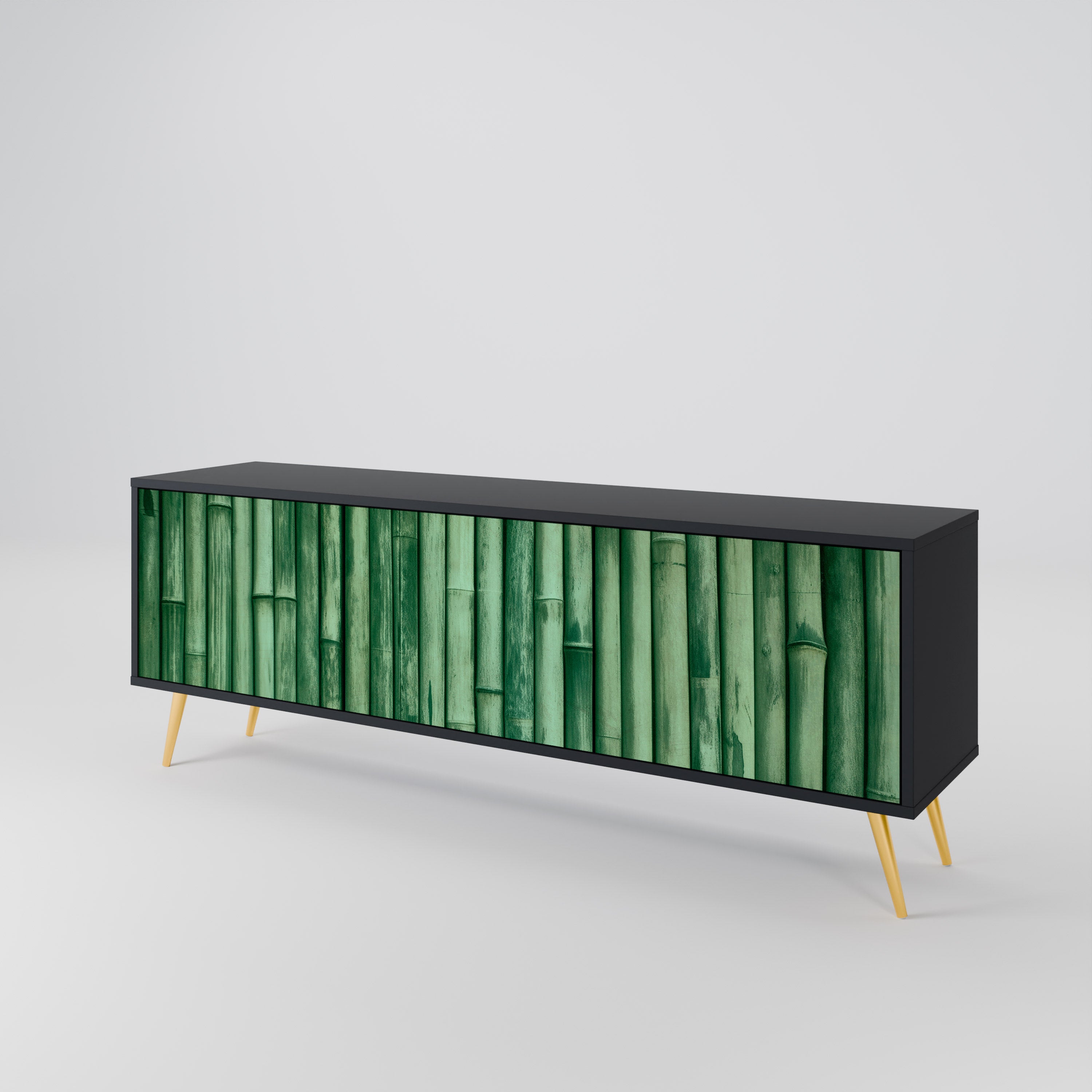 NATURAL GREEN TV-bänk med 3 dörrar