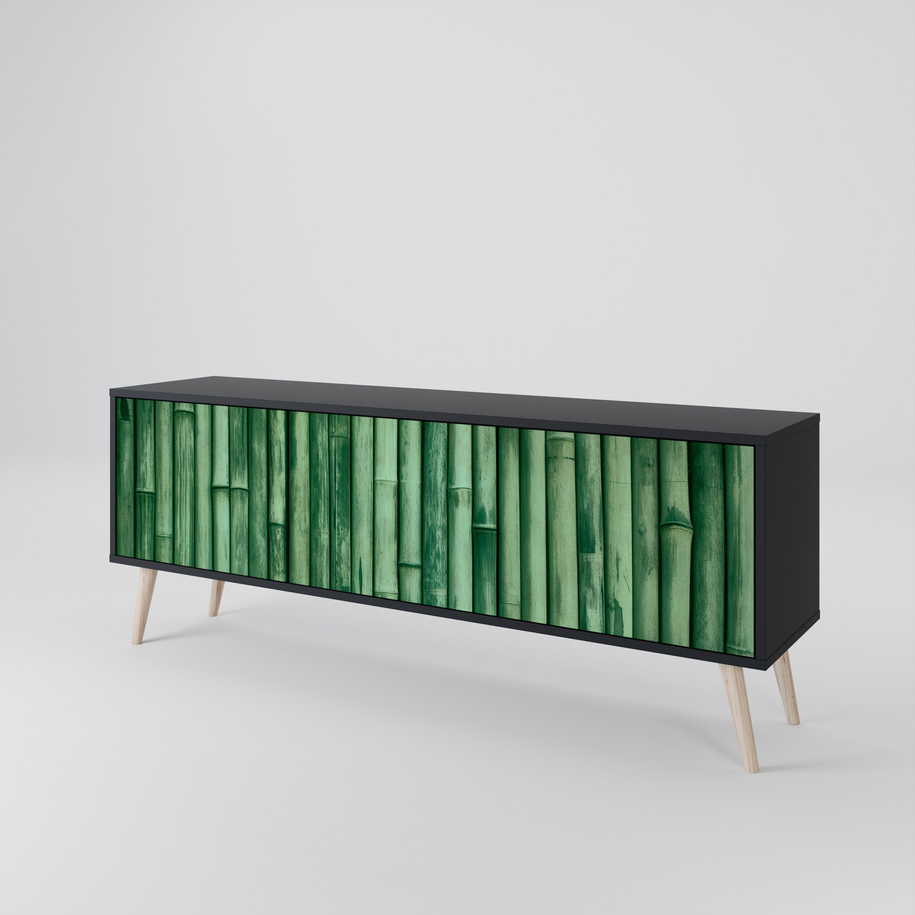 NATURAL GREEN TV-bänk med 3 dörrar