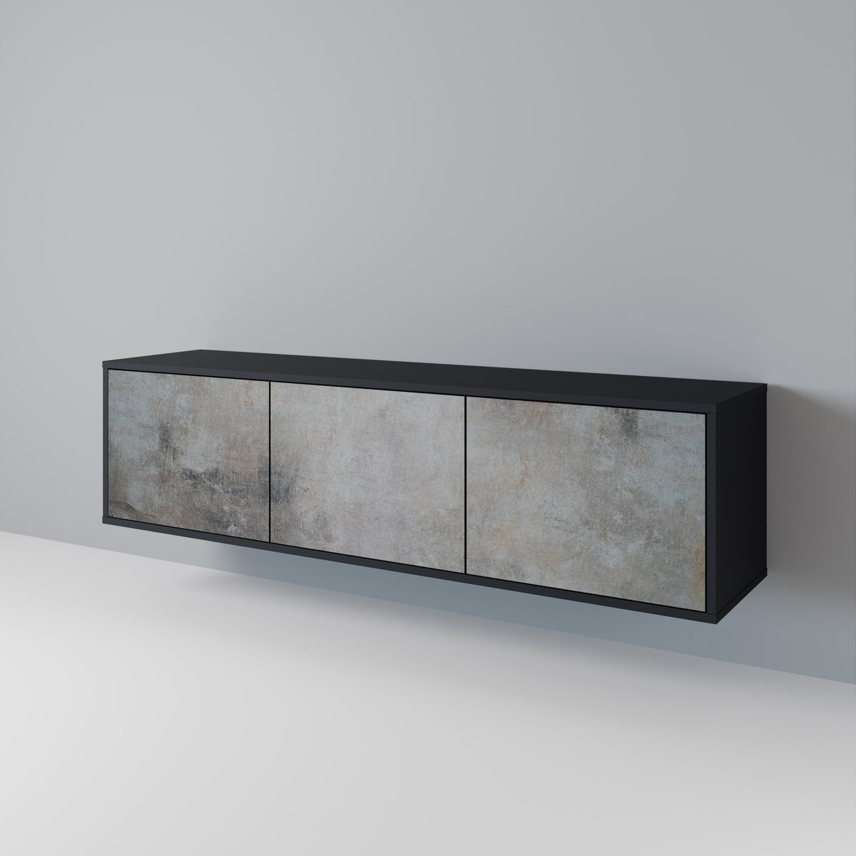 CONCRETE WALL TV-bänk med 3 dörrar