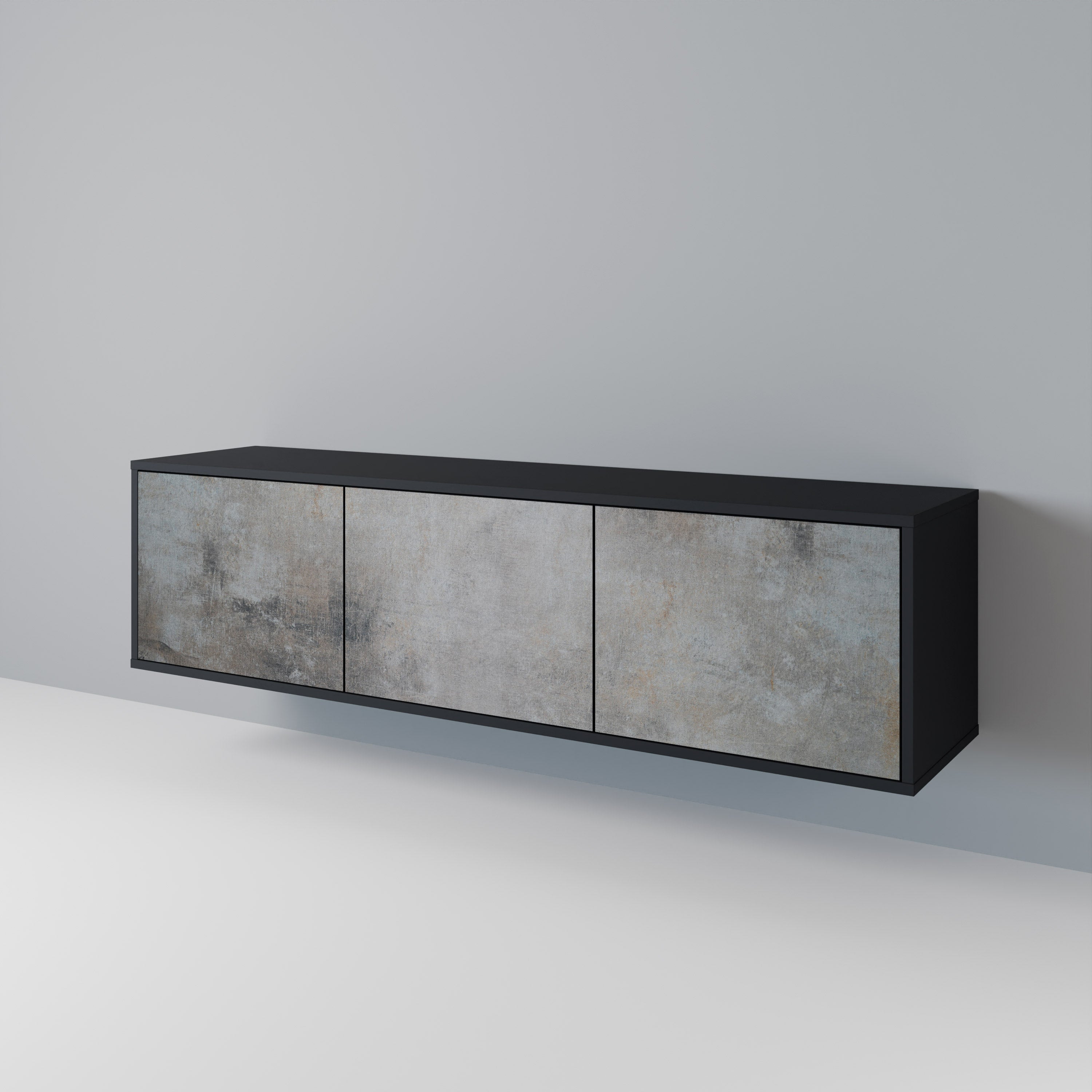 CONCRETE WALL TV-bänk med 3 dörrar