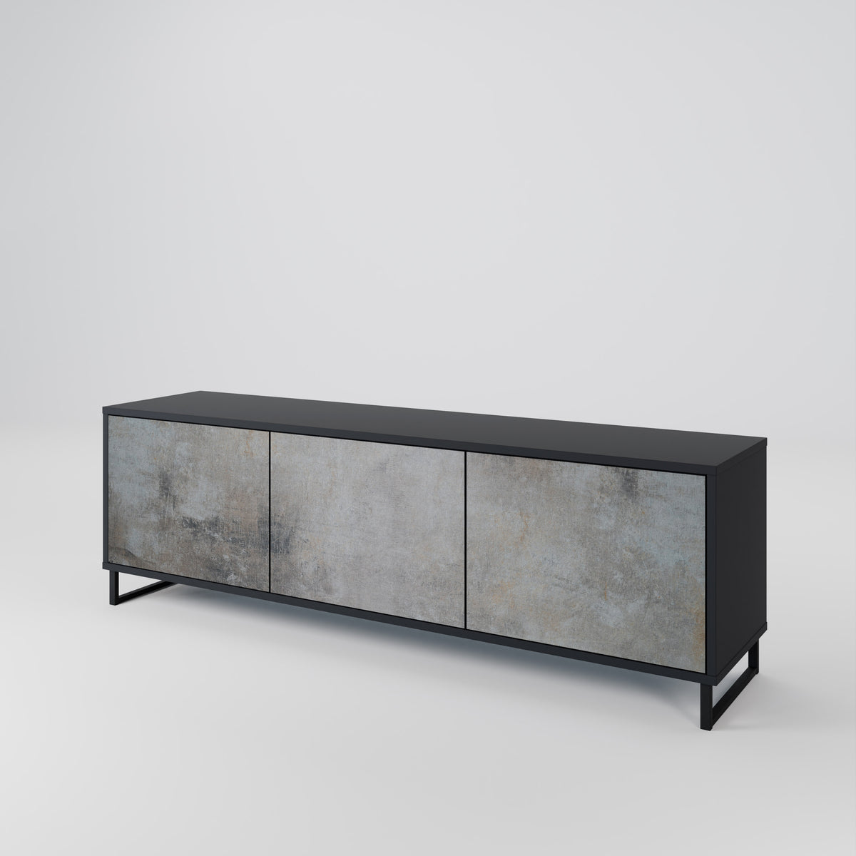 CONCRETE WALL TV-bänk med 3 dörrar