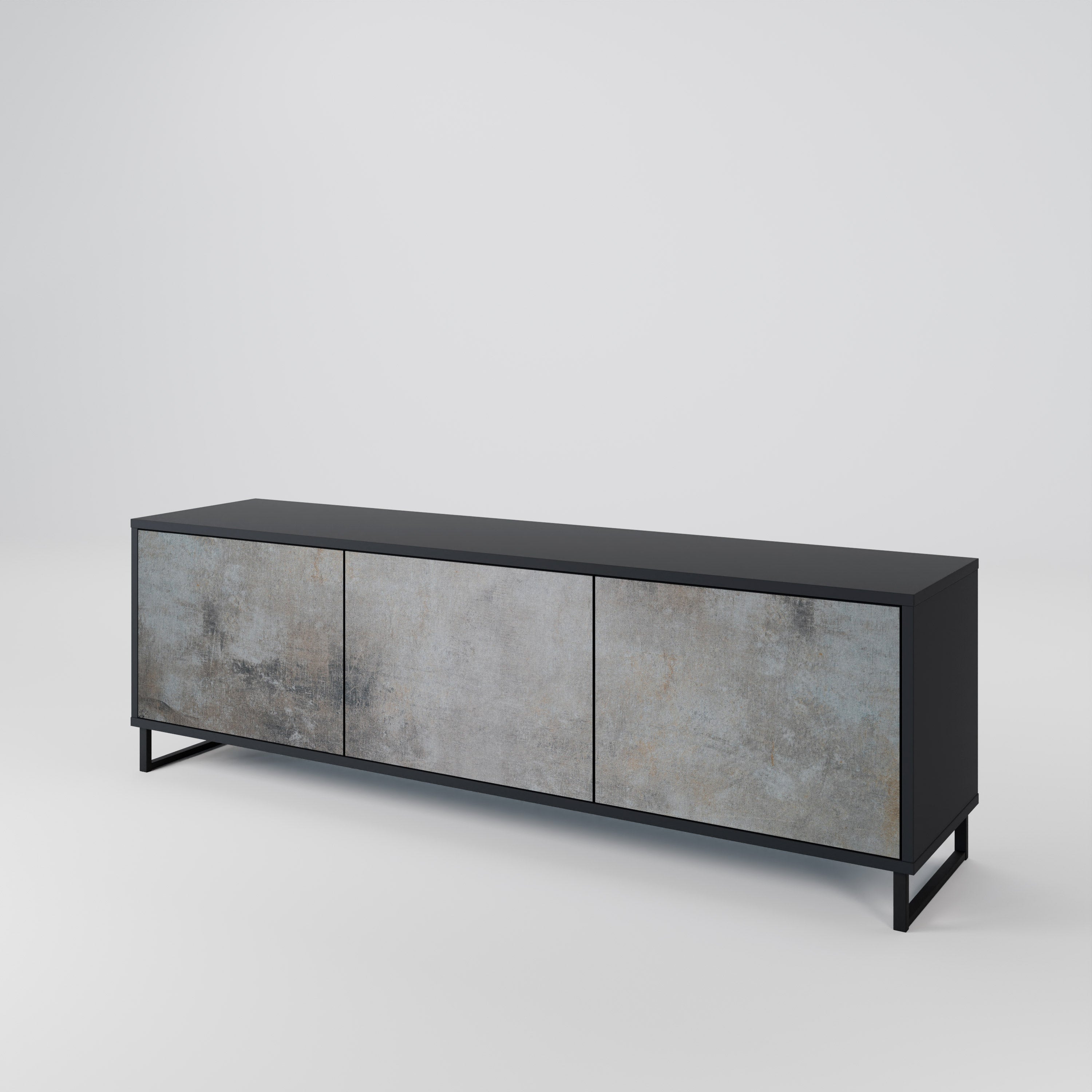 CONCRETE WALL TV-bänk med 3 dörrar
