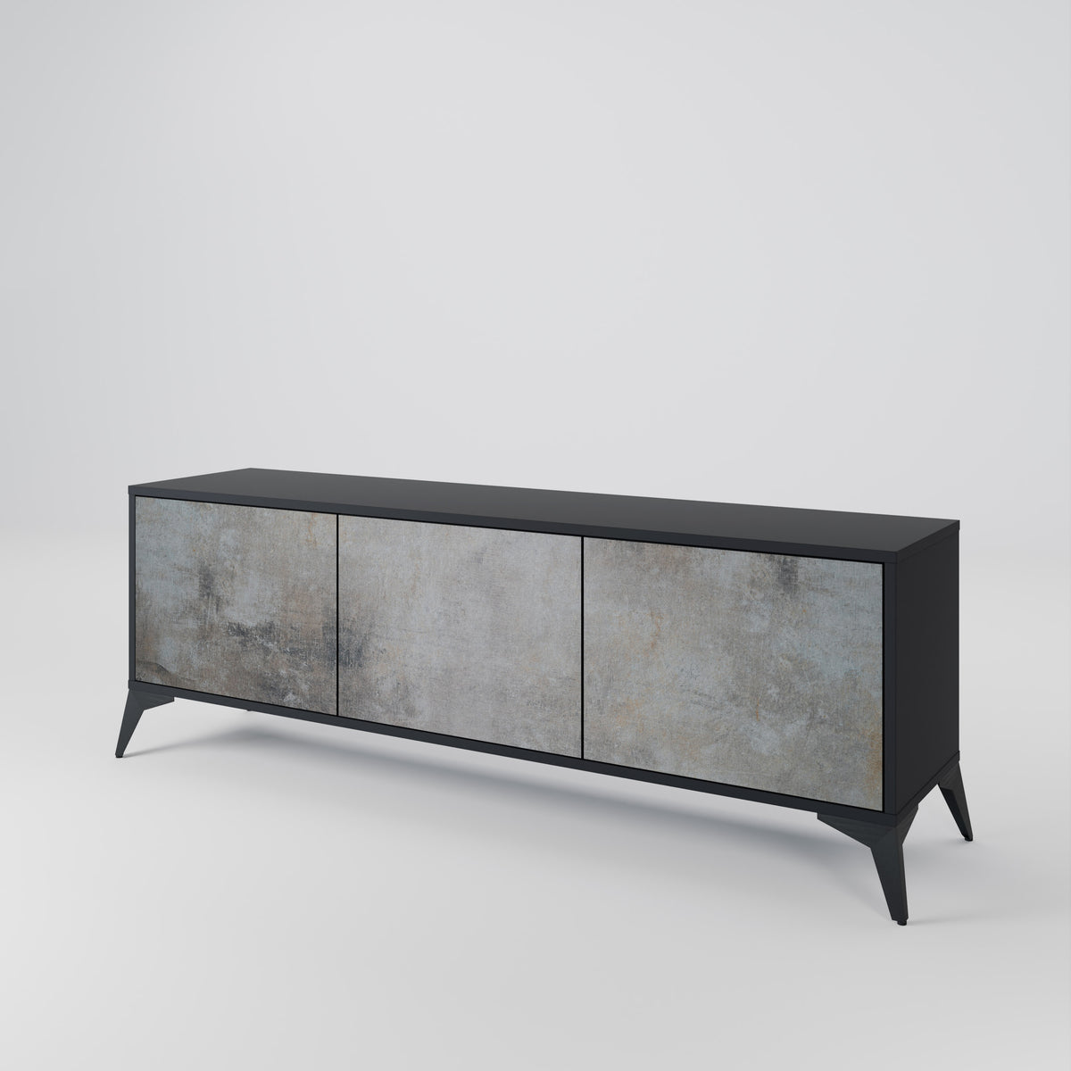 CONCRETE WALL TV-bänk med 3 dörrar