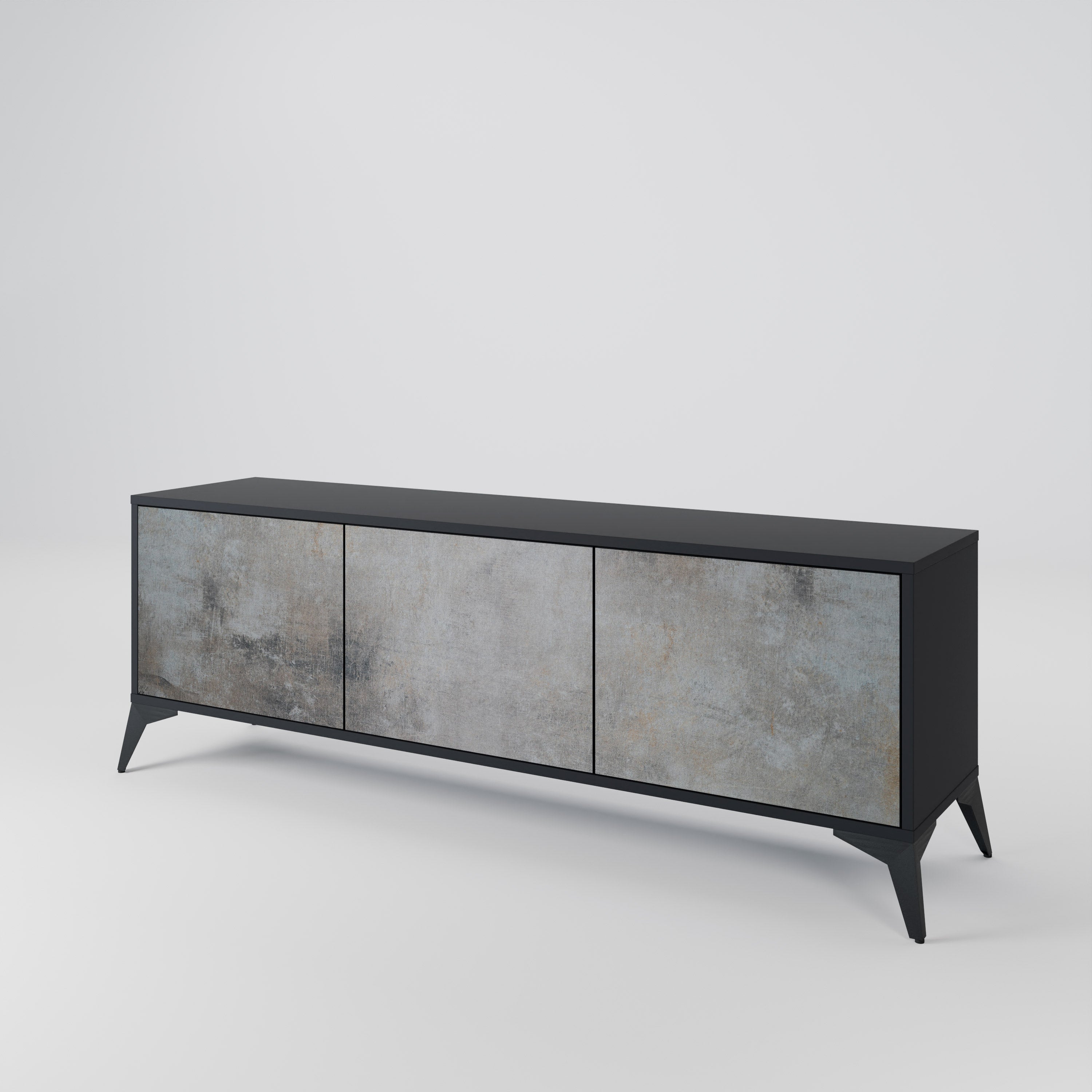 CONCRETE WALL TV-bänk med 3 dörrar