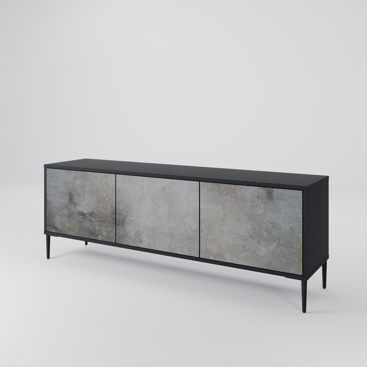 CONCRETE WALL TV-bänk med 3 dörrar