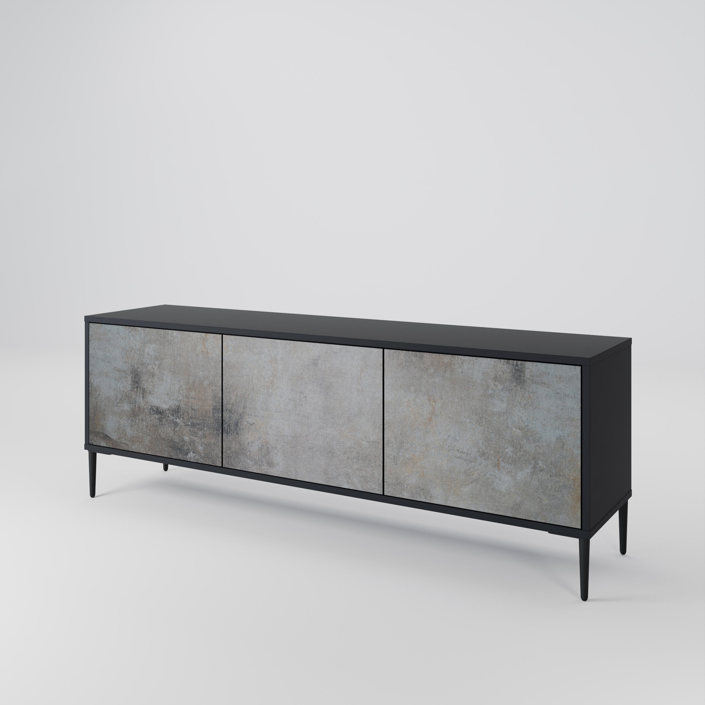 CONCRETE WALL TV-bänk med 3 dörrar