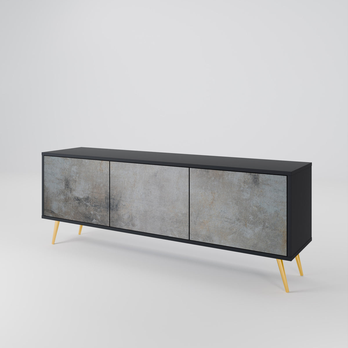 CONCRETE WALL TV-bänk med 3 dörrar