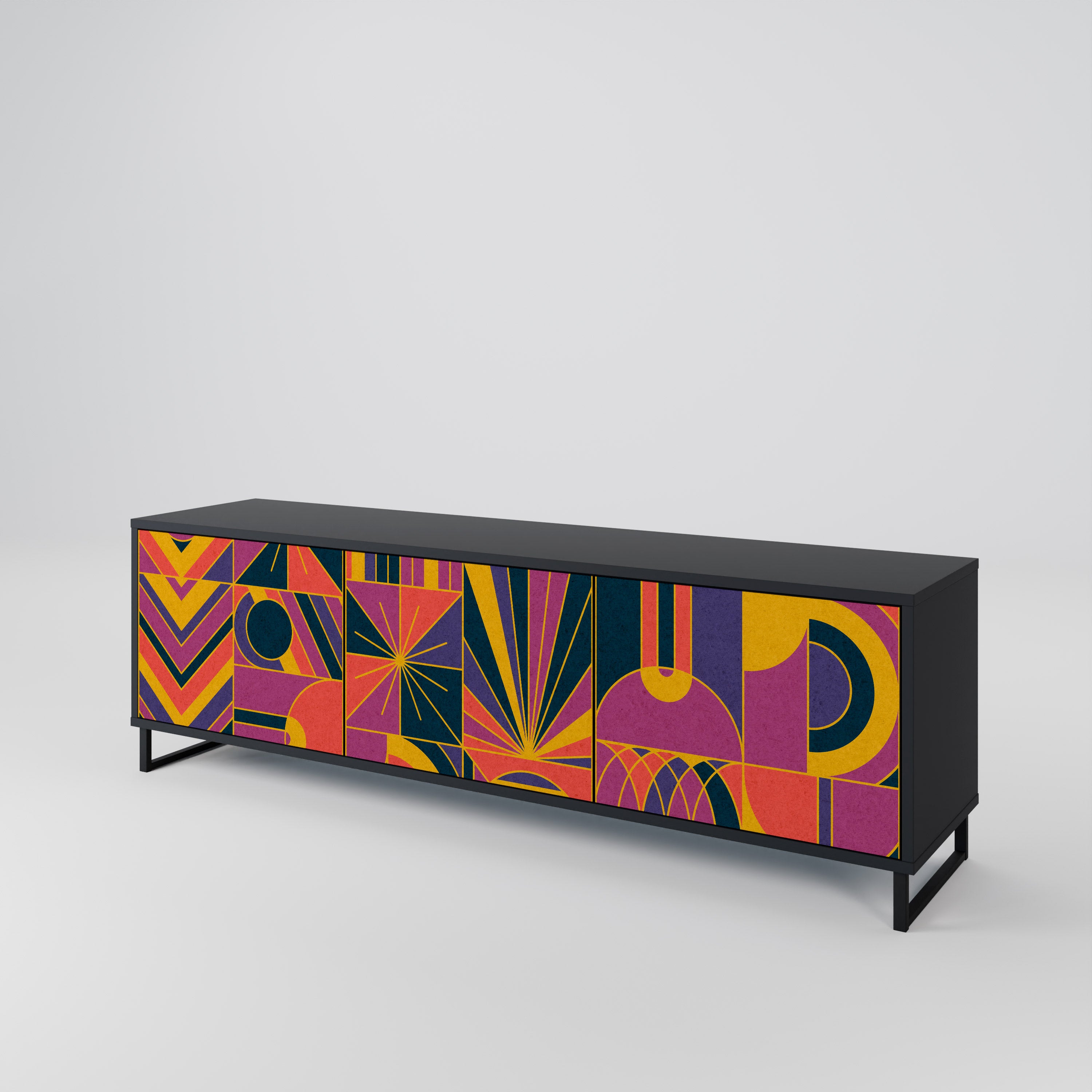 ELECTRIC PATTERNS TV-bänk med 3 dörrar