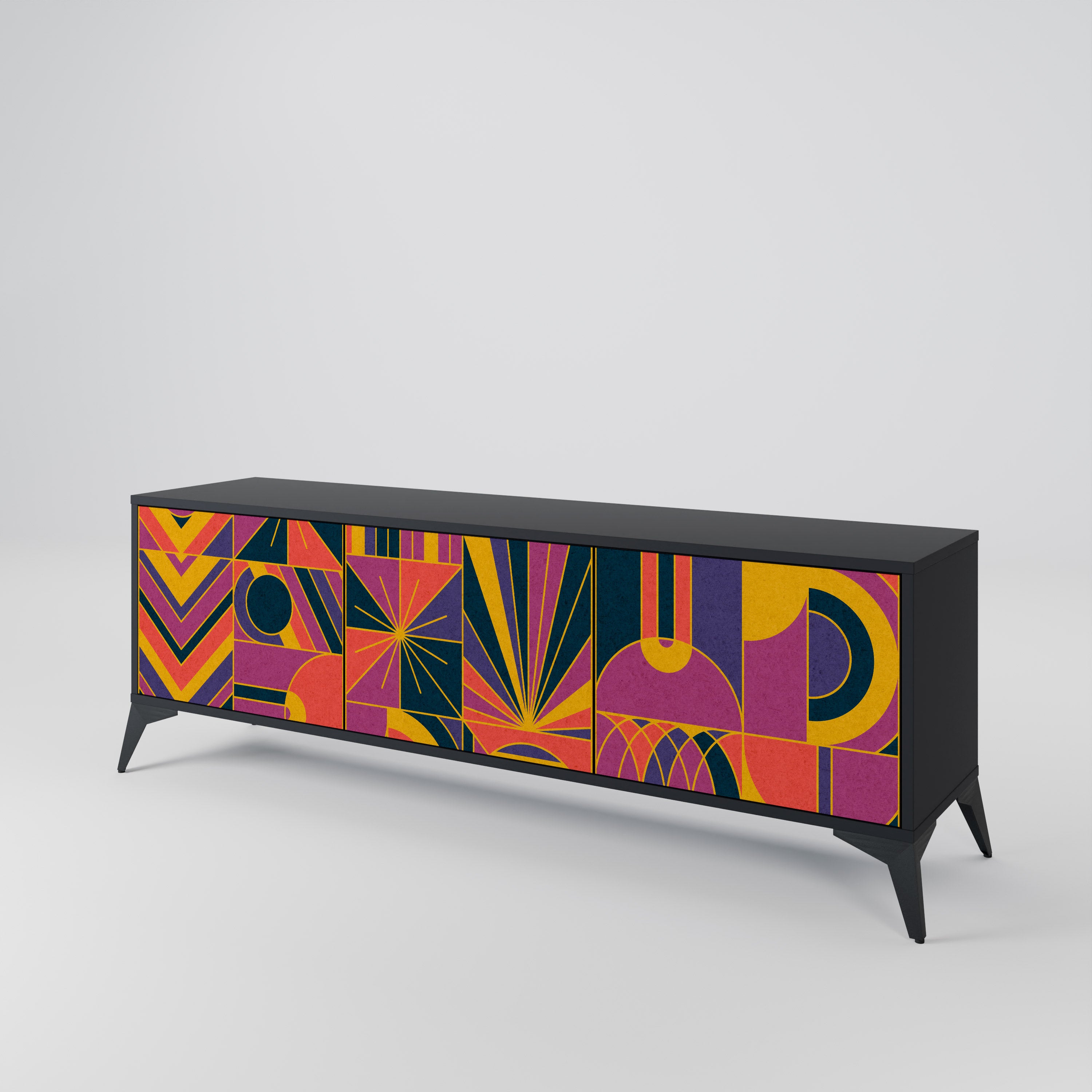 ELECTRIC PATTERNS TV-bänk med 3 dörrar