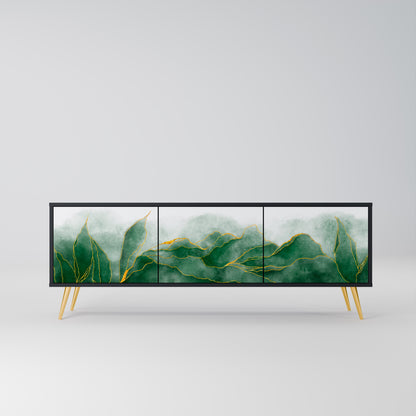 DYR NATURE 3-dörrars TV-bänk i svart finish