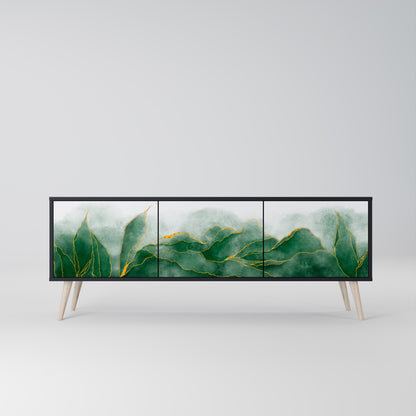DYR NATURE 3-dörrars TV-bänk i svart finish