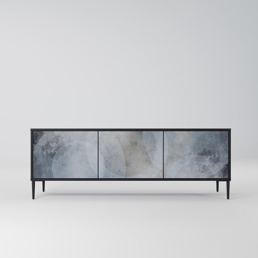 MUTED ARC 3-dörrars TV-bänk i svart finish