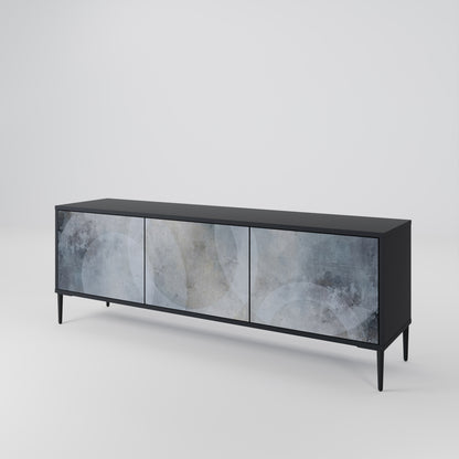 MUTED ARC 3-dörrars TV-bänk i svart finish