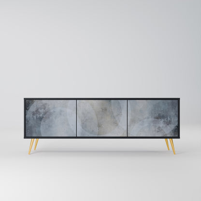 MUTED ARC 3-dörrars TV-bänk i svart finish