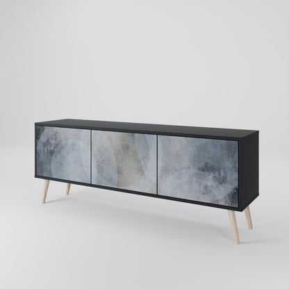 MUTED ARC 3-dörrars TV-bänk i svart finish