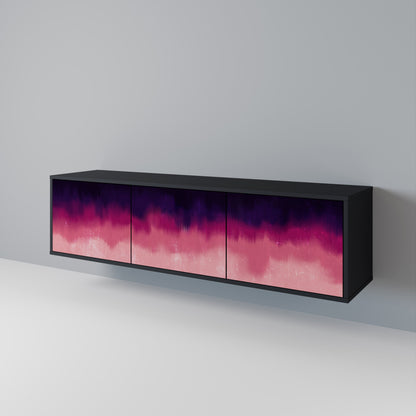 AURORA BOREALIS 3-dörrars TV-bänk i svart finish