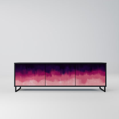 AURORA BOREALIS 3-dörrars TV-bänk i svart finish