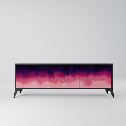 AURORA BOREALIS 3-dörrars TV-bänk i svart finish
