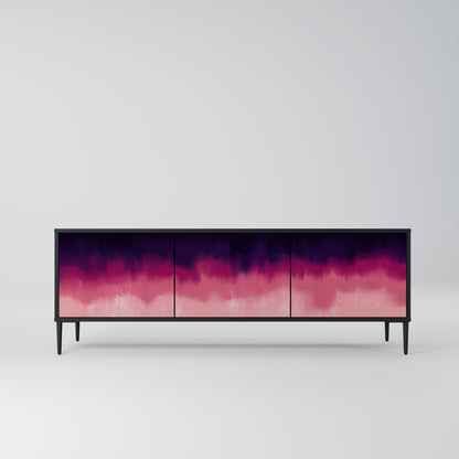 AURORA BOREALIS 3-dörrars TV-bänk i svart finish