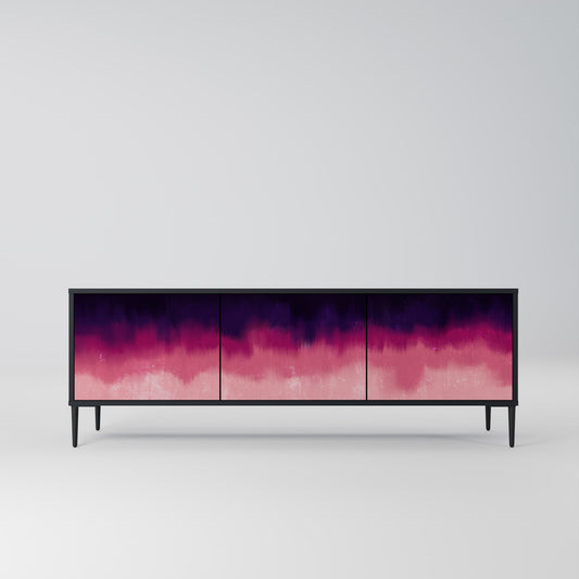 AURORA BOREALIS 3-dörrars TV-bänk i svart finish