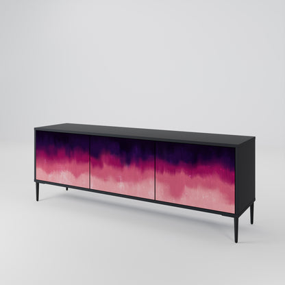 AURORA BOREALIS 3-dörrars TV-bänk i svart finish