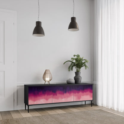 AURORA BOREALIS 3-dörrars TV-bänk i svart finish