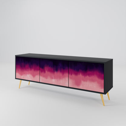 AURORA BOREALIS 3-dörrars TV-bänk i svart finish