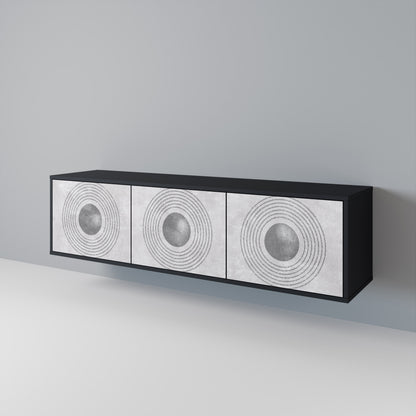 SOLID CIRCLES TV-bänk med 3 dörrar