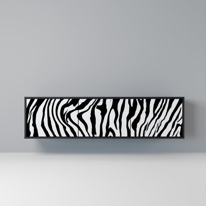 SPLENDID ZEBRA 3-dörrars TV-bänk i svart finish