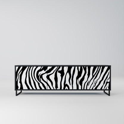 SPLENDID ZEBRA 3-dörrars TV-bänk i svart finish