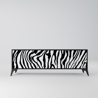 SPLENDID ZEBRA 3-dörrars TV-bänk i svart finish