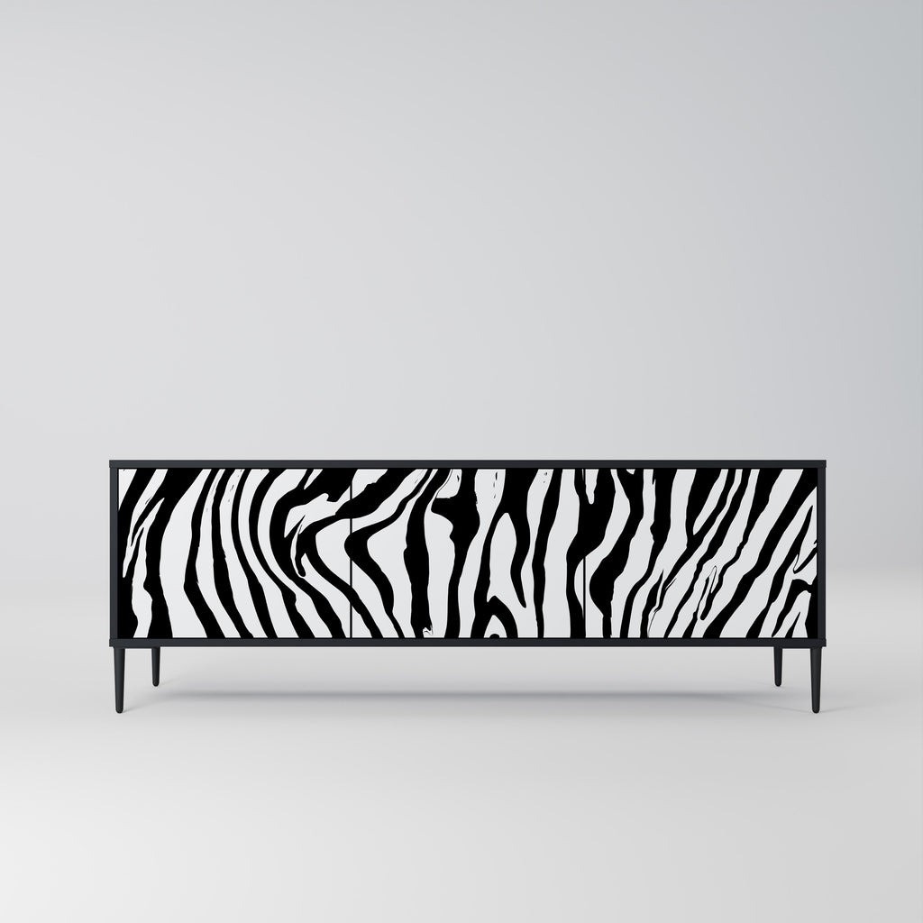 SPLENDID ZEBRA 3-dörrars TV-bänk i svart finish