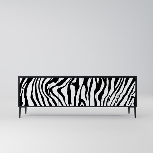 SPLENDID ZEBRA 3-dörrars TV-bänk i svart finish