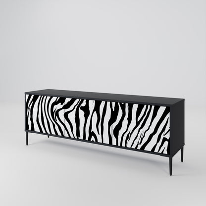 SPLENDID ZEBRA 3-dörrars TV-bänk i svart finish