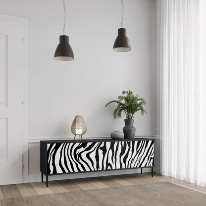 SPLENDID ZEBRA 3-dörrars TV-bänk i svart finish