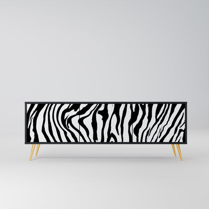 SPLENDID ZEBRA 3-dörrars TV-bänk i svart finish
