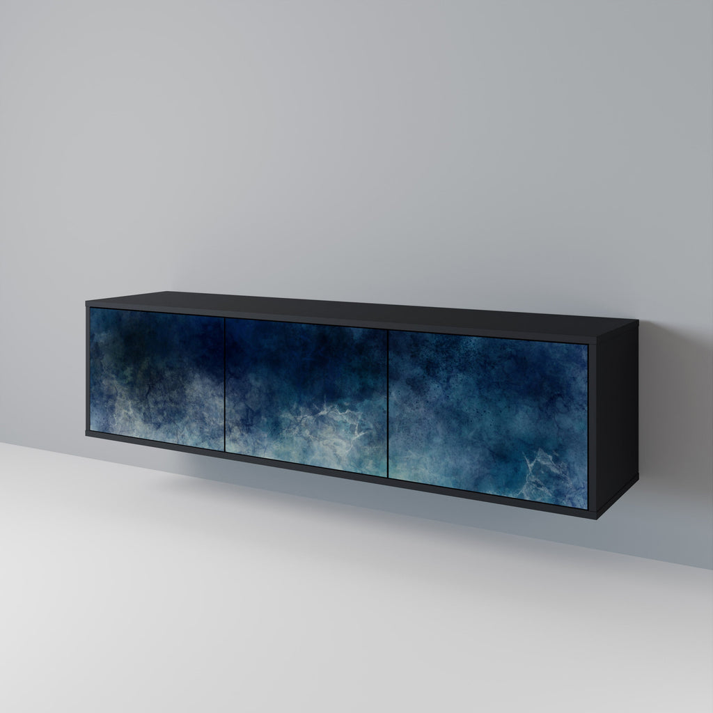 CELESTIAL FALL 3-dörrars TV-bänk i svart finish