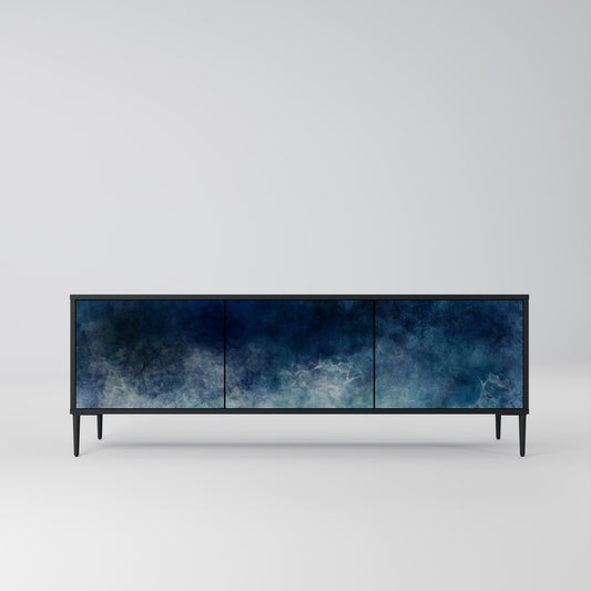 CELESTIAL FALL 3-dörrars TV-bänk i svart finish