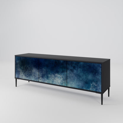 CELESTIAL FALL 3-dörrars TV-bänk i svart finish