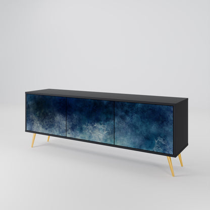 CELESTIAL FALL 3-dörrars TV-bänk i svart finish