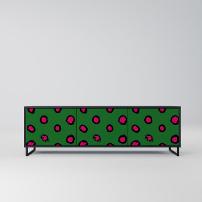 FUNKY SPOTS 3-dörrars TV-bänk i svart finish