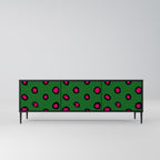 FUNKY SPOTS 3-Door TV Stand in Black Finish